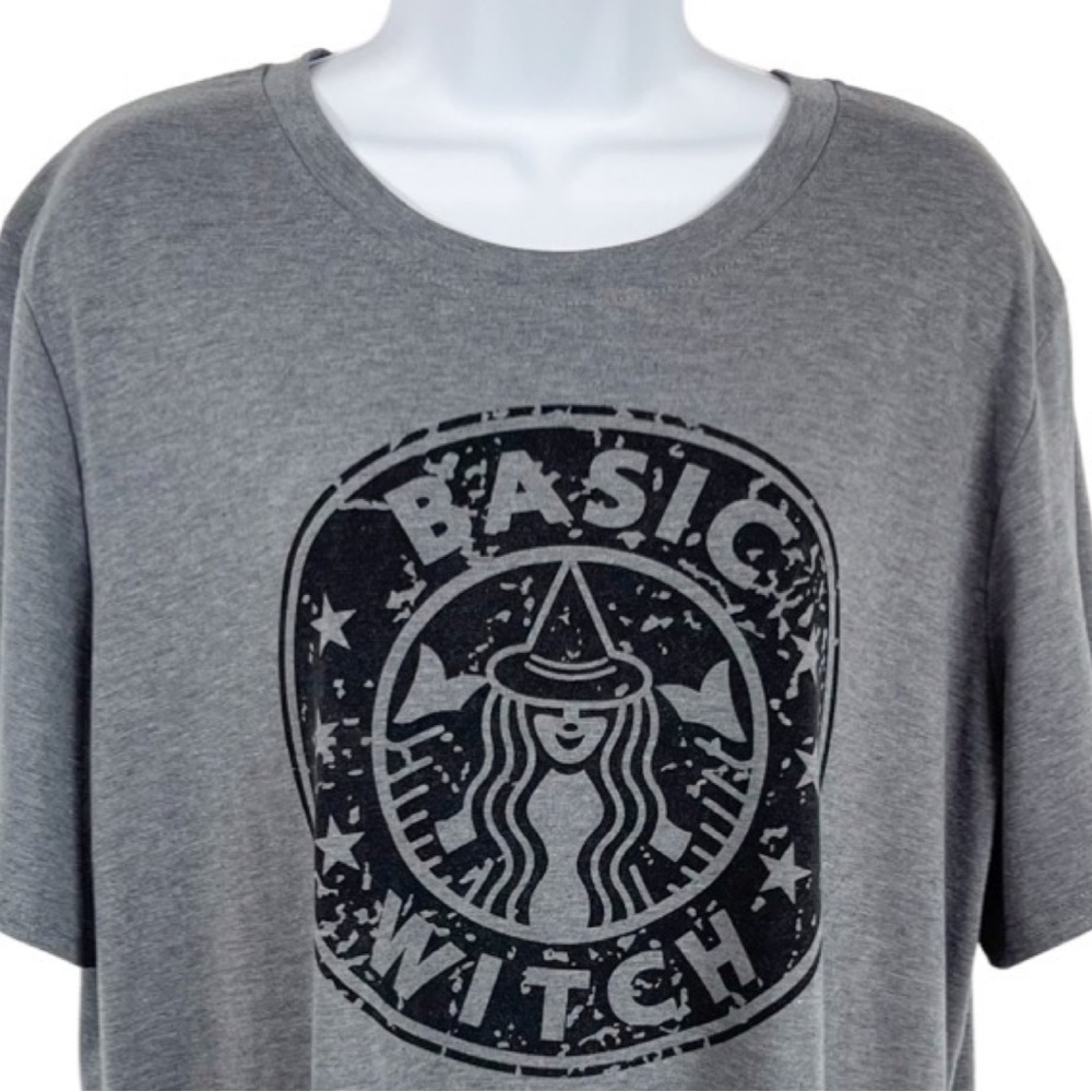 Basic Witch Starbucks Style Crew Neck Tee Shirt 2… - image 2